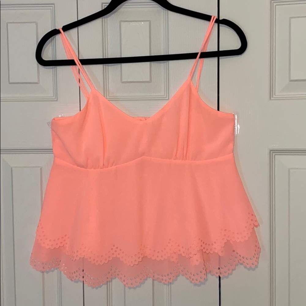Hot coral tank top